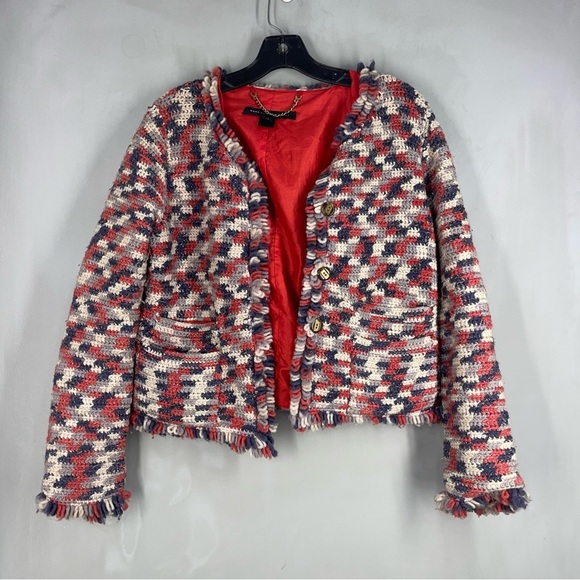 Marc By Marc Jacobs Women's Blazer Size S Wool Red White Blue Size XS - Picture 1 of 13